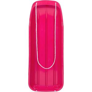imageBest Choice Products 48in Kids Plastic Toboggan Snow Sled wPull RopePink