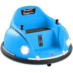 imageBest Choice Products 6V Electric Kids Ride On Bumpin Bumper Car 156 Years Old Parent Remote Control 360 Degree Spin Lights Sounds  RedLight Blue