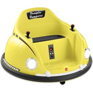 imageBest Choice Products 6V Electric Kids Ride On Bumpin Bumper Car 156 Years Old Parent Remote Control 360 Degree Spin Lights Sounds  RedYellow
