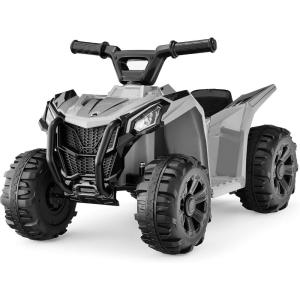 imageBest Choice Products 6V Kids Ride On Toy 4Wheeler Quad ATV Play Car w 18MPH Max Speed Treaded Tires Rubber Handles PushButton Accelerator  PurpleGray