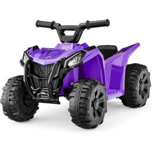 imageBest Choice Products 6V Kids Ride On Toy 4Wheeler Quad ATV Play Car w 18MPH Max Speed Treaded Tires Rubber Handles PushButton Accelerator  PurplePurple