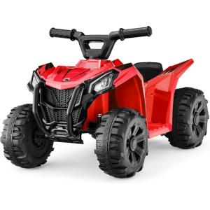imageBest Choice Products 6V Kids Ride On Toy 4Wheeler Quad ATV Play Car w 18MPH Max Speed Treaded Tires Rubber Handles PushButton Accelerator  PurpleRed