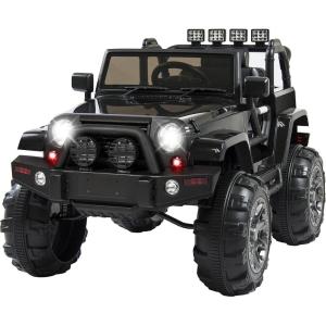imageBest Choice Products Kids 12V Ride On Truck Battery Powered Toy Car wSpring Suspension Remote Control 3 Speeds LED Lights Bluetooth  BlackBlack