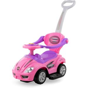 imageBest Choice Products Kids 3in1 Push and Pedal Car Toddler Ride On wHandle Horn Music  BluePink