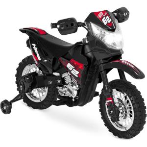 imageBest Choice Products Kids 6V Ride On Motorcycle wTreaded Tires Working Headlights 2mph Top Speed Training Wheels Realistic Sounds Music Battery Charger  GreenBlack