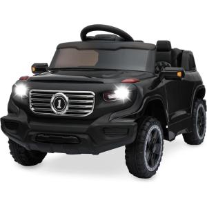 imageBest Choice Products Kids 6V Ride On Truck wParent Remote Control 3 Speeds LED Lights PinkBlack