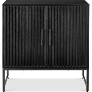 imageBest Choice Products Slatted Sideboard Buffet Cabinet Entryway Table Accent Storage Cabinet Console Table for Hallway Living Room Dining Room  Dark BrownBlack
