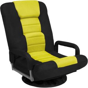 imageBest Choice Products Swivel Gaming Chair 360 Degree Multipurpose Floor Chair Rocker for TV Reading Playing Video Games wLumbar Support Armrest Handles Adjustable Foldable Backrest  BlackBlueBlackYellow
