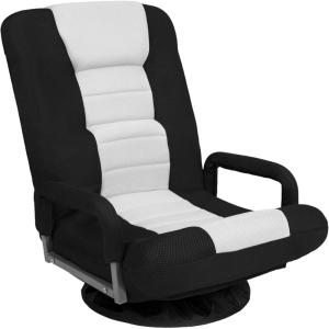 imageBest Choice Products Swivel Gaming Chair 360 Degree Multipurpose Floor Chair Rocker for TV Reading Playing Video Games wLumbar Support Armrest Handles Adjustable Foldable Backrest  BlackBlueBlackWhite