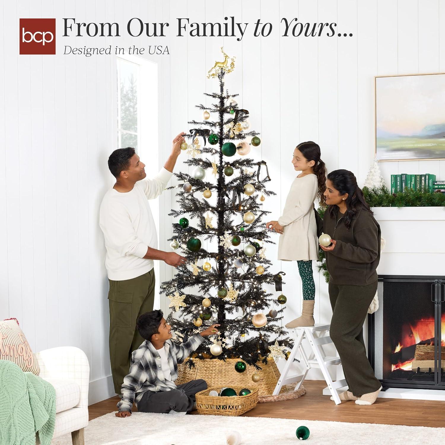 imageBest Choice Products PreLit Sparse Christmas Tree 9ft Artificial Pine Holiday Dcor Aspen Noble Fir w 2in1 White ampamp Multicolor LED LightsBlack