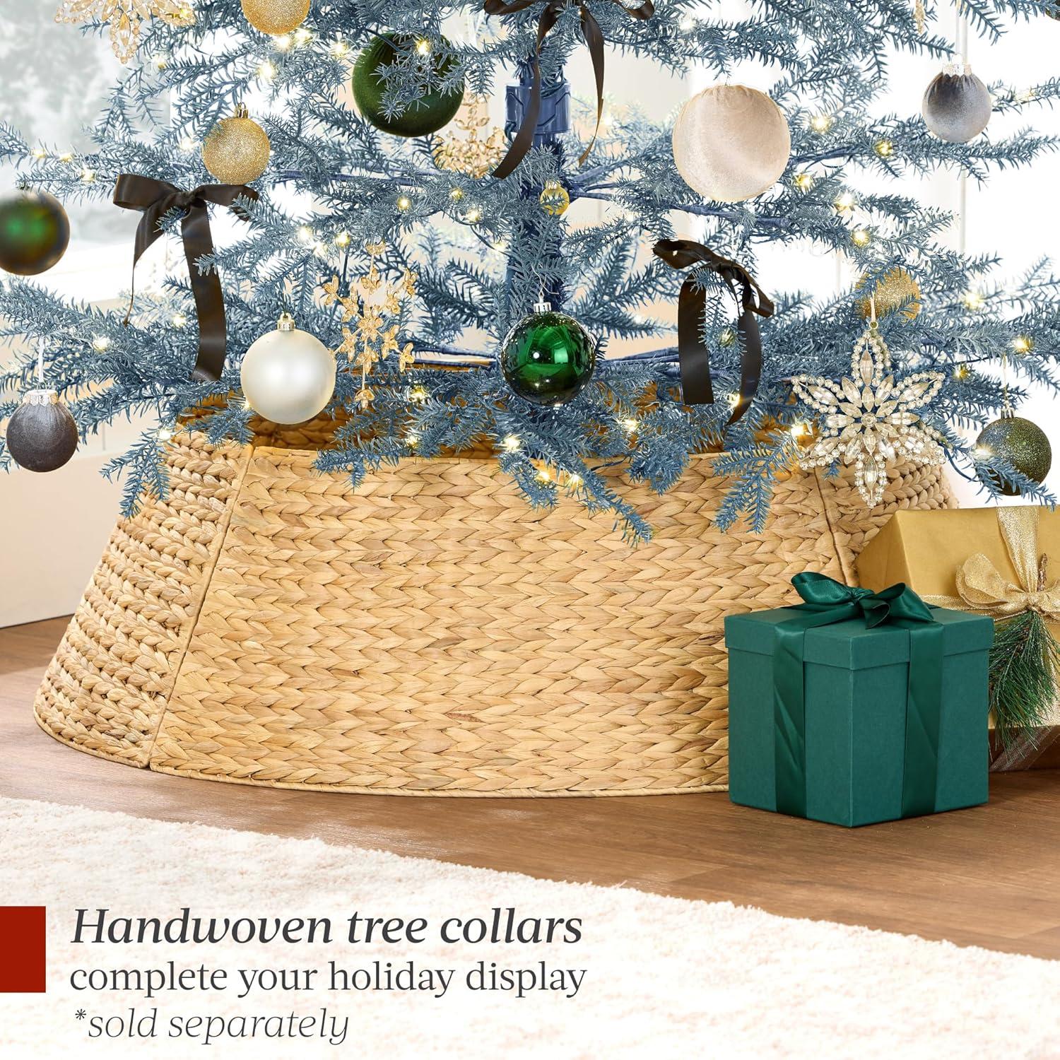 imageBest Choice Products PreLit Sparse Christmas Tree 9ft Artificial Pine Holiday Dcor Aspen Noble Fir w 2in1 White ampamp Multicolor LED LightsBlue Spruce