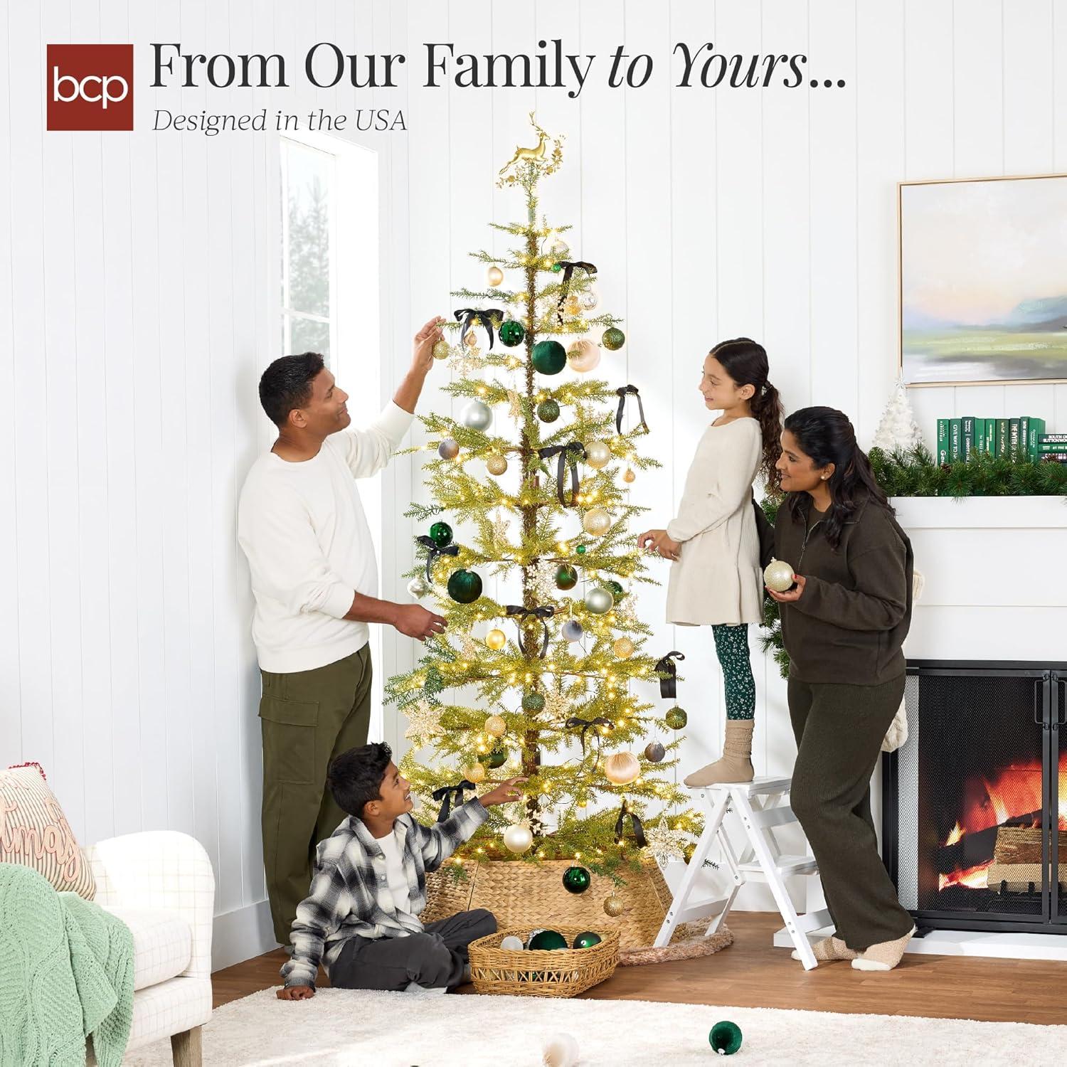 imageBest Choice Products PreLit Sparse Christmas Tree 9ft Artificial Pine Holiday Dcor Aspen Noble Fir w 2in1 White ampamp Multicolor LED LightsGreen