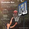 imageBest Choice Products 10ft Regulation Basketball Hoop 7510ft Height Adjustable Outdoor Goal wShock Absorbent Rim Base Gel 2 Wheels7510ft