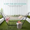 imageBest Choice Products 2Person Double Hammock Outdoor Woven Cotton Rope Hammocks for Backyard Patio wSpreader Bars Carrying Case 450lb Weight Capacity