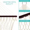 imageBest Choice Products 2Person Double Hammock Outdoor Woven Cotton Rope Hammocks for Backyard Patio wSpreader Bars Carrying Case 450lb Weight Capacity