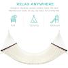 imageBest Choice Products 2Person Double Hammock Outdoor Woven Cotton Rope Hammocks for Backyard Patio wSpreader Bars Carrying Case 450lb Weight Capacity