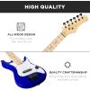 imageBest Choice Products 30in Kids Electric Guitar Beginner Starter Kit w 5W Amplifier Strap Gig Bag Strings Picks  BlackMetallic Blue