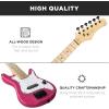 imageBest Choice Products 30in Kids Electric Guitar Beginner Starter Kit w 5W Amplifier Strap Gig Bag Strings Picks  BlackPink Sparkle