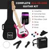 imageBest Choice Products 30in Kids Electric Guitar Beginner Starter Kit w 5W Amplifier Strap Gig Bag Strings Picks  BlackPink Sparkle