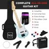 imageBest Choice Products 30in Kids Electric Guitar Beginner Starter Kit w 5W Amplifier Strap Gig Bag Strings Picks  BlackPowder Blue