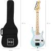 imageBest Choice Products 30in Kids Electric Guitar Beginner Starter Kit w 5W Amplifier Strap Gig Bag Strings Picks  BlackPowder Blue