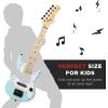 imageBest Choice Products 30in Kids Electric Guitar Beginner Starter Kit w 5W Amplifier Strap Gig Bag Strings Picks  BlackPowder Blue