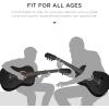 imageBest Choice Products 38in Beginner All Wood Acoustic Guitar Starter Kit wGig Bag 6 Picks Nylon Strings Strap wPick Holder  NaturalBlack