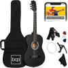 imageBest Choice Products 38in Beginner All Wood Acoustic Guitar Starter Kit wGig Bag 6 Picks Nylon Strings Strap wPick Holder  NaturalBlack