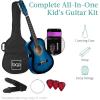 imageBest Choice Products 38in Beginner All Wood Acoustic Guitar Starter Kit wGig Bag 6 Picks Nylon Strings Strap wPick Holder  NaturalBlueburst