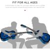 imageBest Choice Products 38in Beginner All Wood Acoustic Guitar Starter Kit wGig Bag 6 Picks Nylon Strings Strap wPick Holder  NaturalBlueburst