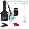 imageBest Choice Products 38in Beginner All Wood Acoustic Guitar Starter Kit wGig Bag 6 Picks Nylon Strings Strap wPick Holder  NaturalLight Blue