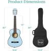imageBest Choice Products 38in Beginner All Wood Acoustic Guitar Starter Kit wGig Bag 6 Picks Nylon Strings Strap wPick Holder  NaturalLight Blue