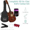 imageBest Choice Products 38in Beginner All Wood Acoustic Guitar Starter Kit wGig Bag 6 Picks Nylon Strings Strap wPick Holder  NaturalMahogany Stain