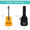 imageBest Choice Products 38in Beginner All Wood Acoustic Guitar Starter Kit wGig Bag 6 Picks Nylon Strings Strap wPick Holder  NaturalNatural