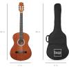 imageBest Choice Products 38in Beginner All Wood Acoustic Guitar Starter Kit wGig Bag 6 Picks Nylon Strings Strap wPick Holder  NaturalNatural Mahogany