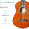 imageBest Choice Products 38in Beginner All Wood Acoustic Guitar Starter Kit wGig Bag 6 Picks Nylon Strings Strap wPick Holder  NaturalNatural Mahogany