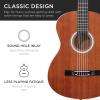 imageBest Choice Products 38in Beginner All Wood Acoustic Guitar Starter Kit wGig Bag 6 Picks Nylon Strings Strap wPick Holder  NaturalNatural Mahogany