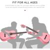 imageBest Choice Products 38in Beginner All Wood Acoustic Guitar Starter Kit wGig Bag 6 Picks Nylon Strings Strap wPick Holder  NaturalPink