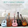 imageBest Choice Products 38in Beginner All Wood Acoustic Guitar Starter Kit wGig Bag 6 Picks Nylon Strings Strap wPick Holder  NaturalPink