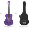 imageBest Choice Products 38in Beginner All Wood Acoustic Guitar Starter Kit wGig Bag 6 Picks Nylon Strings Strap wPick Holder  NaturalPurple