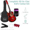 imageBest Choice Products 38in Beginner All Wood Acoustic Guitar Starter Kit wGig Bag 6 Picks Nylon Strings Strap wPick Holder  NaturalRedburst