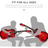 imageBest Choice Products 38in Beginner All Wood Acoustic Guitar Starter Kit wGig Bag 6 Picks Nylon Strings Strap wPick Holder  NaturalRedburst