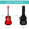imageBest Choice Products 38in Beginner All Wood Acoustic Guitar Starter Kit wGig Bag 6 Picks Nylon Strings Strap wPick Holder  NaturalRedburst