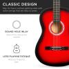 imageBest Choice Products 38in Beginner All Wood Acoustic Guitar Starter Kit wGig Bag 6 Picks Nylon Strings Strap wPick Holder  NaturalRedburst