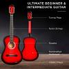 imageBest Choice Products 38in Beginner All Wood Acoustic Guitar Starter Kit wGig Bag 6 Picks Nylon Strings Strap wPick Holder  NaturalRedburst