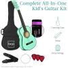 imageBest Choice Products 38in Beginner All Wood Acoustic Guitar Starter Kit wGig Bag 6 Picks Nylon Strings Strap wPick Holder  NaturalSoCal Green