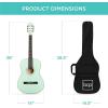 imageBest Choice Products 38in Beginner All Wood Acoustic Guitar Starter Kit wGig Bag 6 Picks Nylon Strings Strap wPick Holder  NaturalSoCal Green