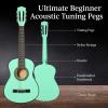 imageBest Choice Products 38in Beginner All Wood Acoustic Guitar Starter Kit wGig Bag 6 Picks Nylon Strings Strap wPick Holder  NaturalSoCal Green