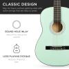 imageBest Choice Products 38in Beginner All Wood Acoustic Guitar Starter Kit wGig Bag 6 Picks Nylon Strings Strap wPick Holder  NaturalSoCal Green
