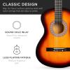 imageBest Choice Products 38in Beginner All Wood Acoustic Guitar Starter Kit wGig Bag 6 Picks Nylon Strings Strap wPick Holder  NaturalSunburst